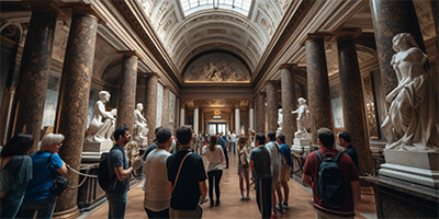 Overview of V-Count solutions for libraries and museums showing the complete ecosystem of sensors, analytics dashboards, and visitor insights working together