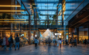 Shopping mall counter
